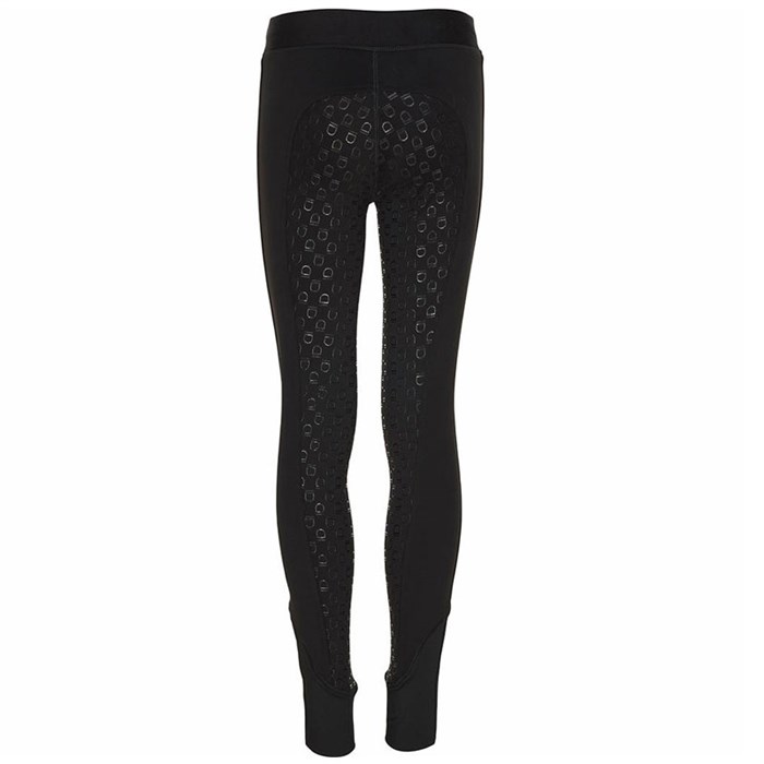 Equipage ridebukser "Dai tights" vinter junior - sort bagfra
