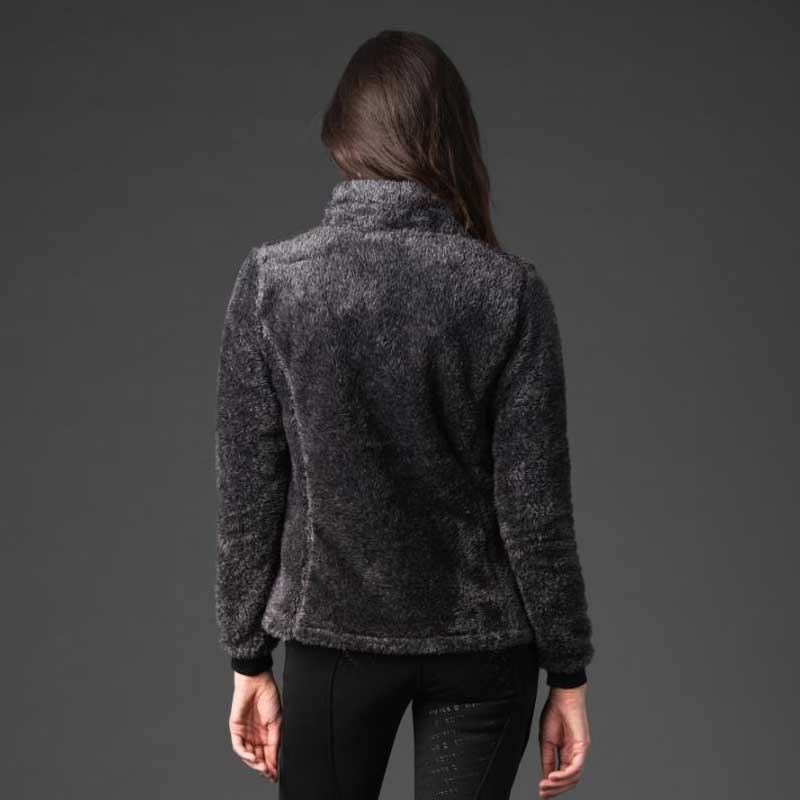 Equipage zip cardigan "Vinnie" - Sort bagfra på rytter