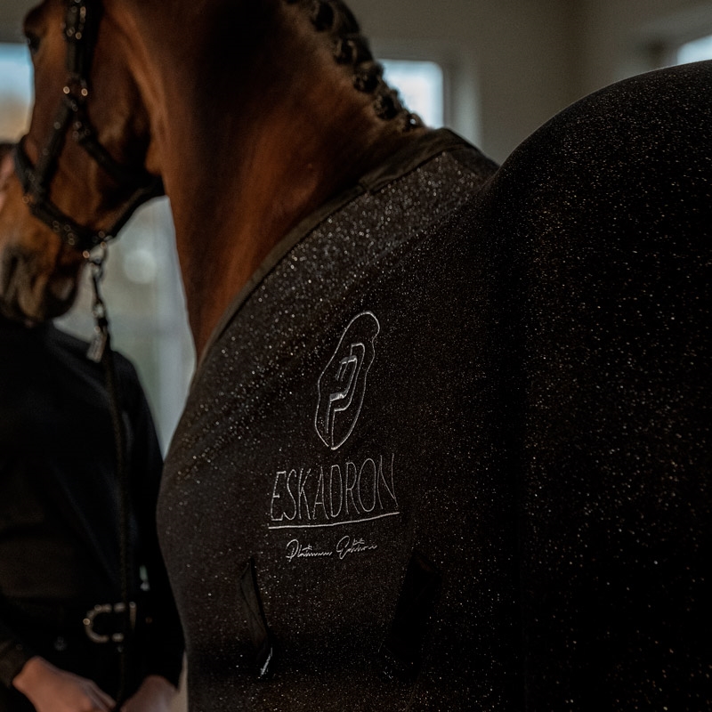 Eskadron dækken "Platinum Jersey Sparkle" - sort