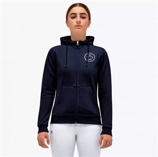 Cavalleria Toscana junior hoodie "CT Girls Cotton Zip Sweater" - navy