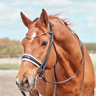 Finesse kandar "Cassidy" rundsyet m. lak - sort/hvid/sølv