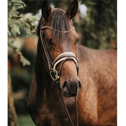 Finesse Bridles trense rundsyet - brun/beige