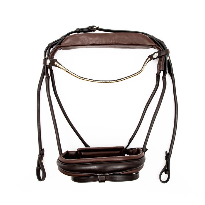 Finesse Bridles rundsyet trense brun/brun foring