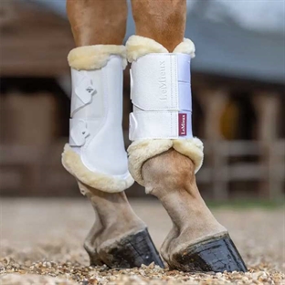 Lemieux gamacher "Fleece Edge Mesh" - hvid/natur