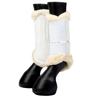 Lemieux gamacher "Fleece Edge Mesh" - hvid/natur