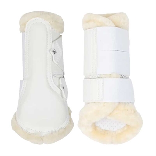 Lemieux gamacher "Fleece Edge Mesh" - hvid/natur