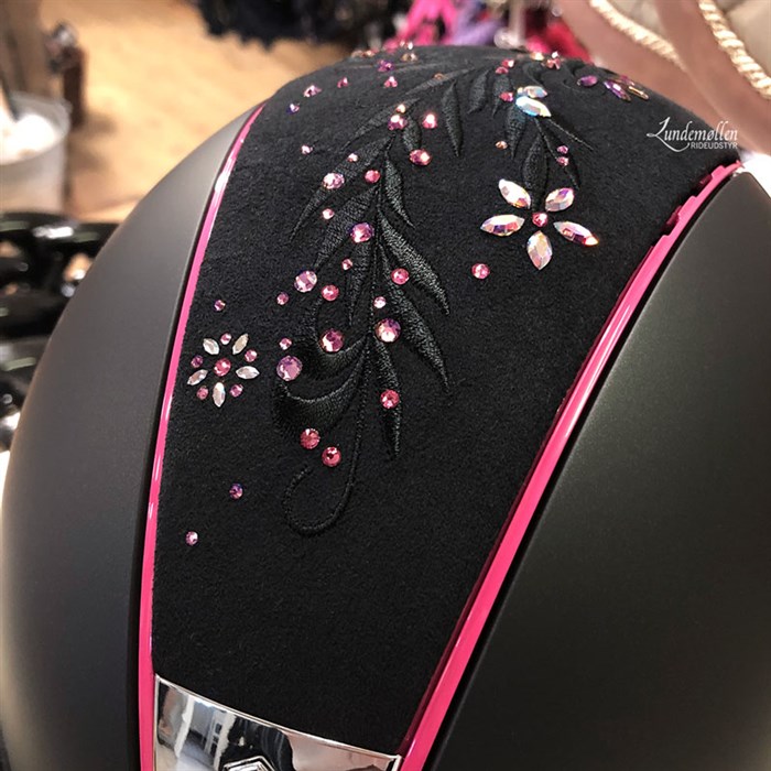 Samshield Miss Shield Shadowmatt - sort/Flower Swarovski Jewelry-pink + fuchsia trim