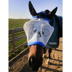 QHP fluemaske med øjne og en flue - Funny fluemaske med print