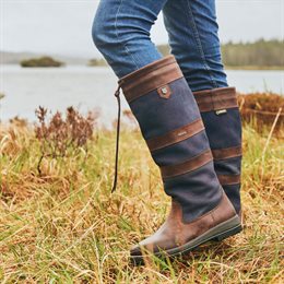 Dubarry Galway støvle i navy/brunt læder