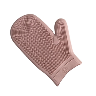 Grooming Deluxe striglehandske "Rubber Grooming Glove"- Old Rose 