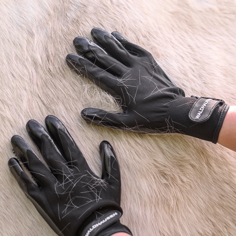 Waldhausen striglehandsker "Cleaning & Care" - sort