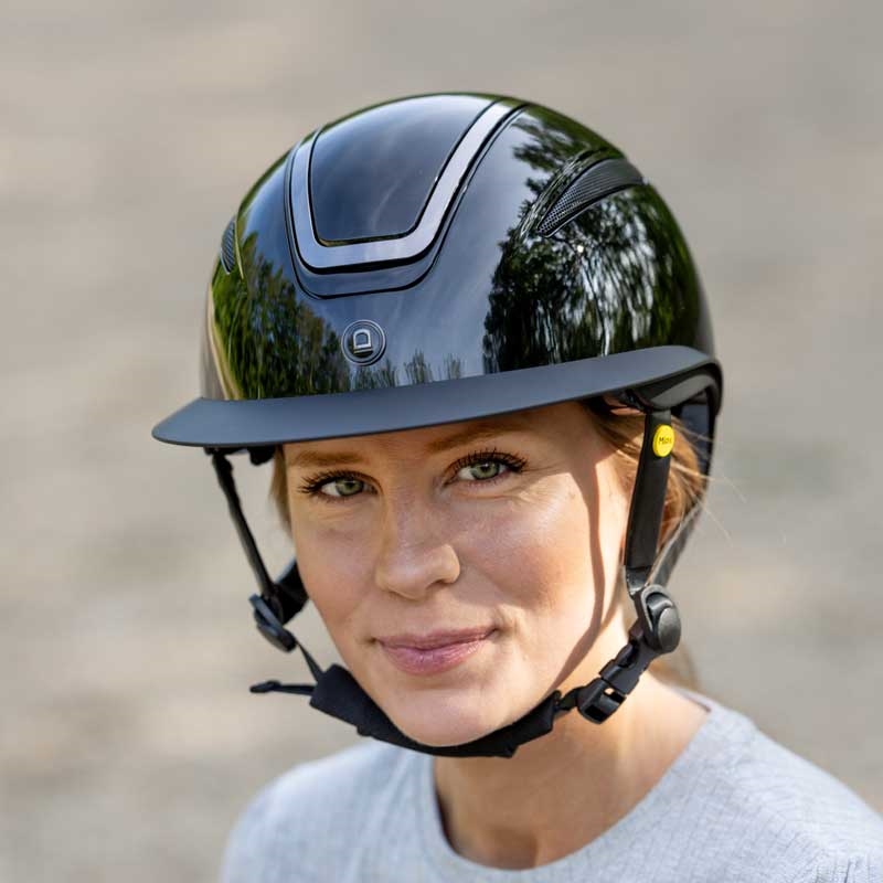 Equipage mips ridehjelm "Guardian Plain" - glossy sort