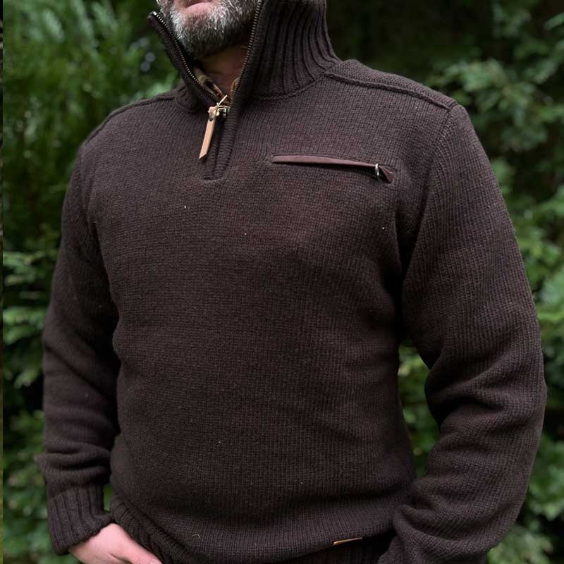 Härkila Annaboda 2,0 HSP knit pulover - Demitasse Brown på jæger