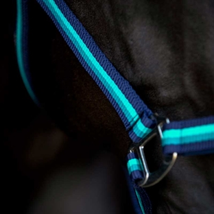 HorseGuard grime "Striped" - navy/turkis