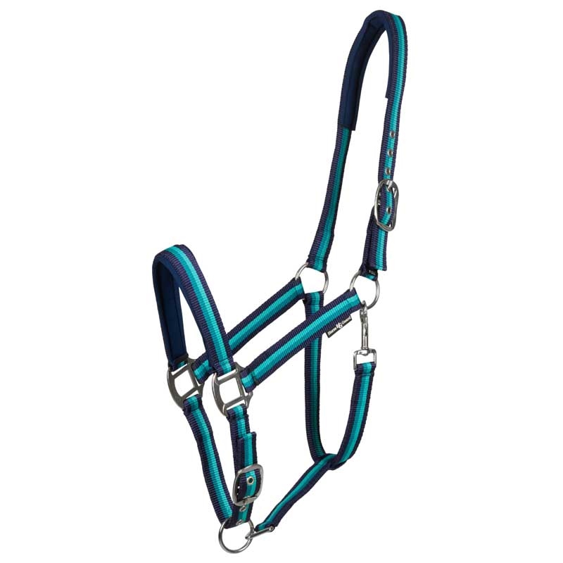 HorseGuard grime "Striped" - navy/turkis