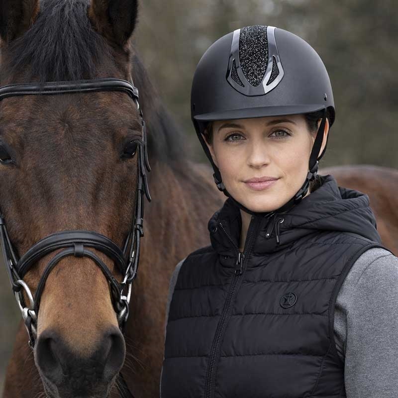 Harrys Horse ridehjelm "Pro F2 Matt Crystal" - sort