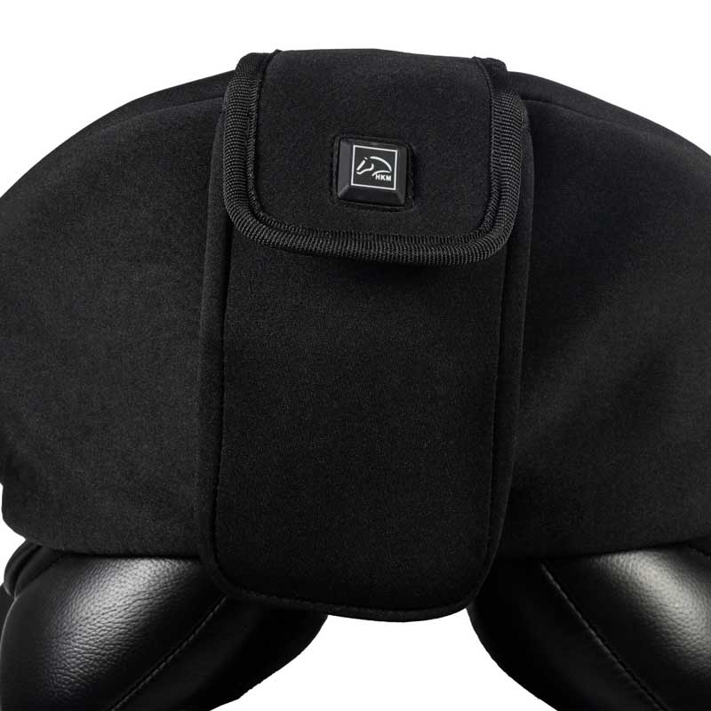 HKM Heating sadelovertræk m. batteri - sort