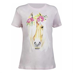 HKM junior t-Shirt "flower horse rose" - lyserød