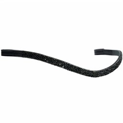 HorseGuard pandebånd "Garbo" med sten - Sort/Sort
