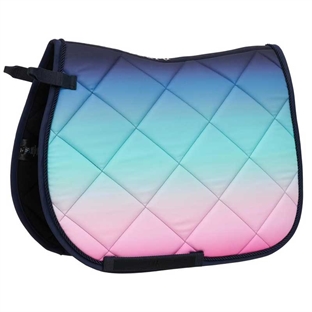 HorseGuard "Gradient" underlag - navy/turkis/pink 