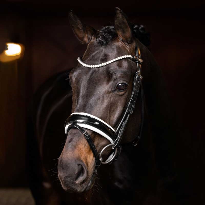 Lemieux pandebånd "Ice Crystal" sort/sølv