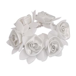 SD Design Diamond Rose elastik - hvid