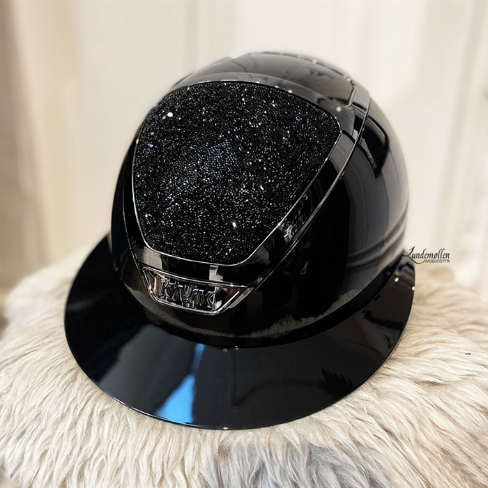 KASK Star Lady Pure Shine ridehjelm - Black m. Crystals Midnight, Black