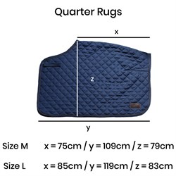 Kentucky lændedækken "Quarter Rug" - navy