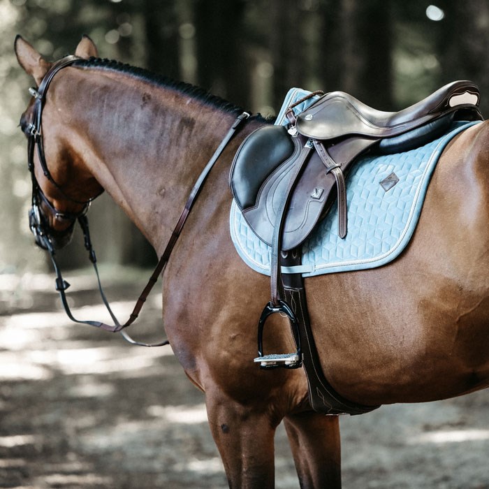 Kentucky underlag "Velvet" - light blue