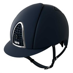 KEP Cromo ridehjelm - Textile blue, Chrome Silver