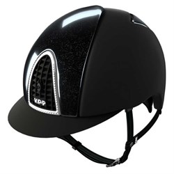 KEP Cromo ridehjelm - Textile black, Diamond + Crystals