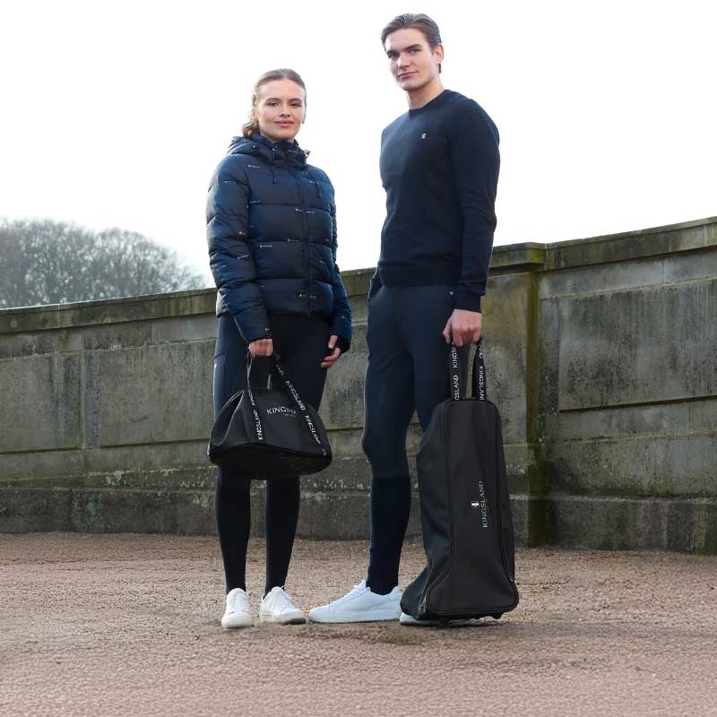 Kingsland Classic støvletaske - sort med ryttere