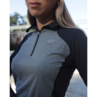 Kingsland ridebluse "Erin Ladies Training Shirt" - grey forged iron