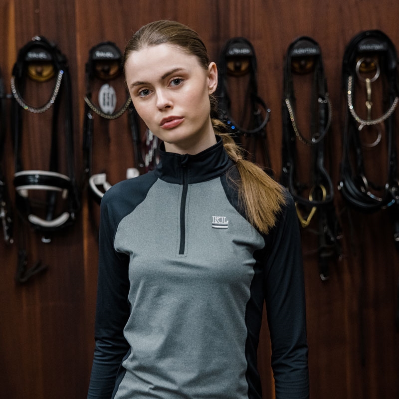 Kingsland ridebluse "Erin Ladies Training Shirt" - grey forged iron