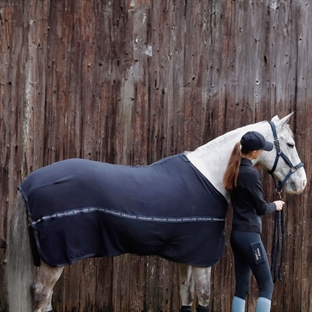 Kingsland dækken ''Henley'' cotton waffle rug - navy
