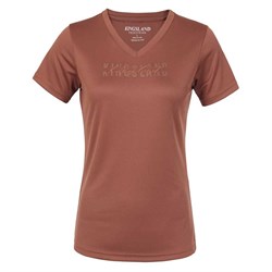 Kingsland "Olivia" V-Neck Shirt - Brown Mahogany