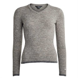 Strikket sweater i lysebrun fra Kingsland