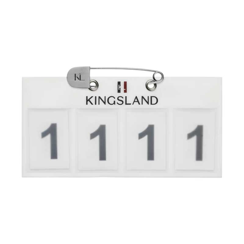 Kingsland Classic stævnenummer 2-pak, 4-cifret - hvid