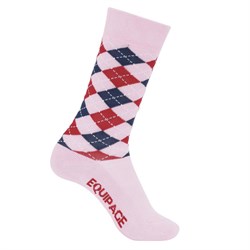 Equipage "Lax Argyle" strømper - candy floss