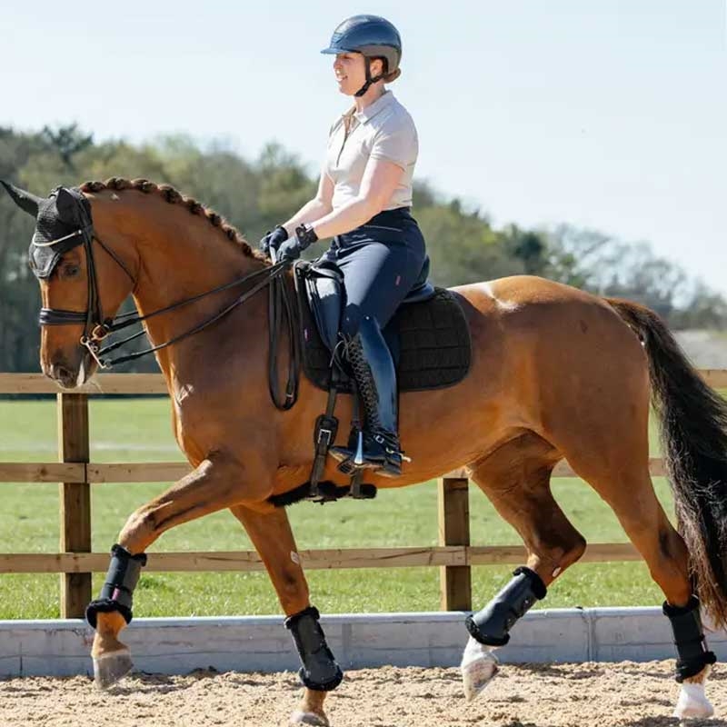 Hest rider med Lemieux "3D Mesh Self-Cool" underlag - sort