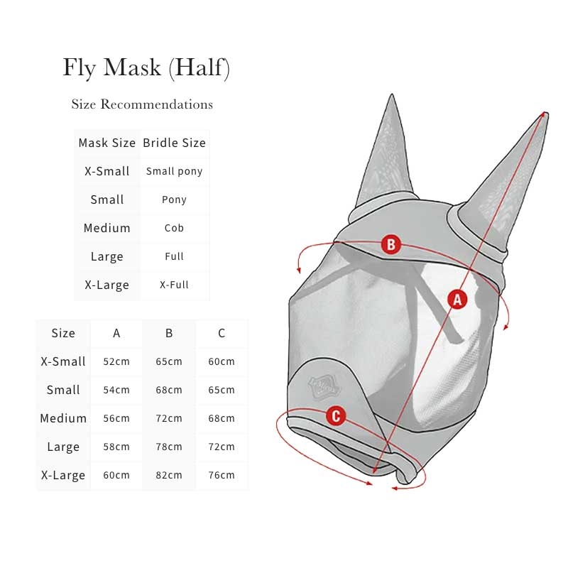 Lemieux fluemaske "Armour shield" med ører  - grå - måleskema