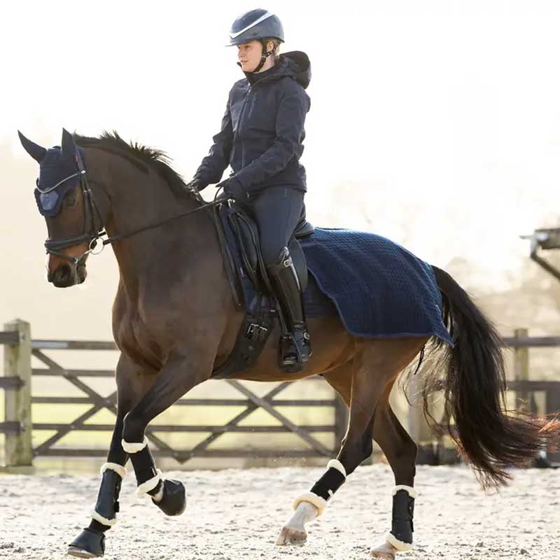 LeMieux \'\'Clima-tek" lændedækken - navy hest rider med