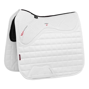 LeMieux Dressage X-Grip Twin Sided Luxury underlag - hvid fra siden