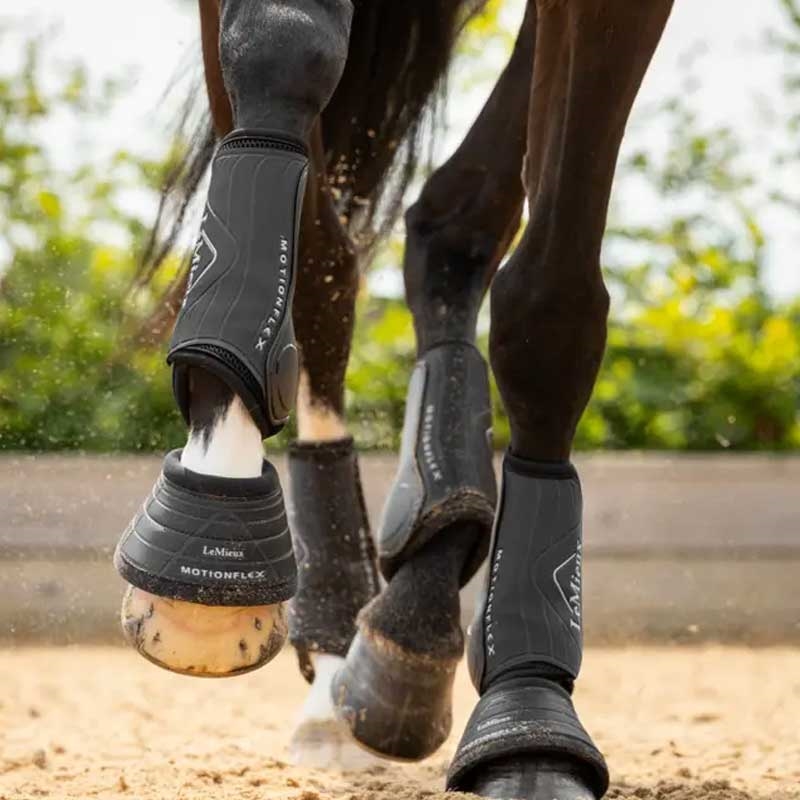 Lemieux dressurgamacher "Motionflex" - Sort hest rider medLemieux dressurgamacher "Motionflex" - Sort fra siden produkt