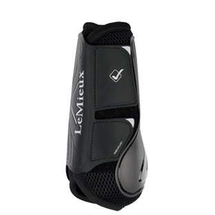 Lemieux dressurgamacher "Motionflex" - Sort fra sidenLemieux dressurgamacher "Motionflex" - Sort fra siden på hest