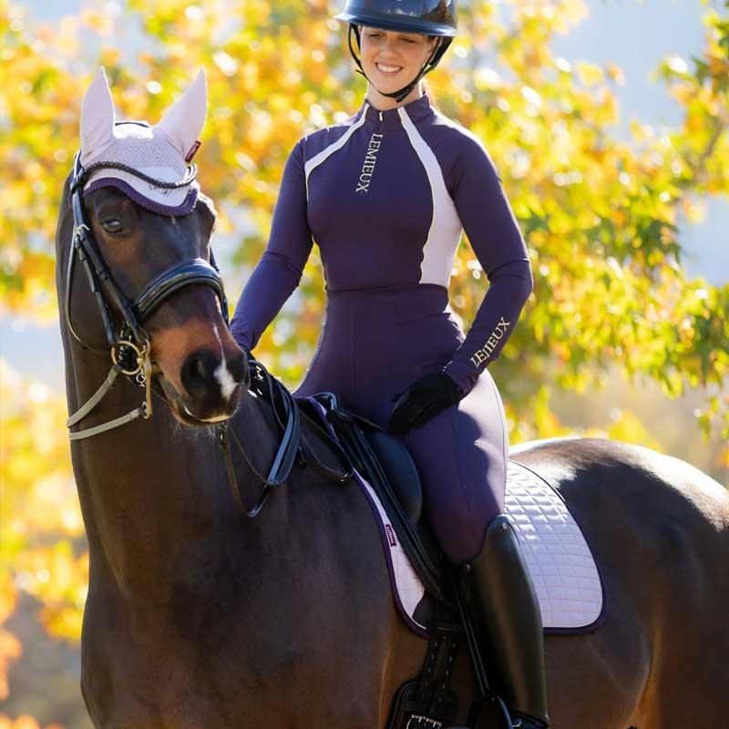 LeMieux Dressage Suede underlag - Lilac
