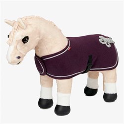 Legetøjshest med fleecedøkken i lilla fra LeMieux mini pony