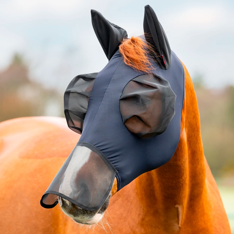 Navy fluemaske med mulenet