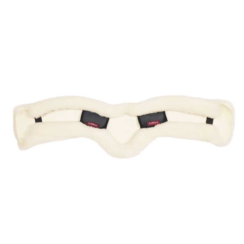 LeMieux gjordbeskytter DR "Merino+ Anatomic Girth Cover" - natur oppefra
