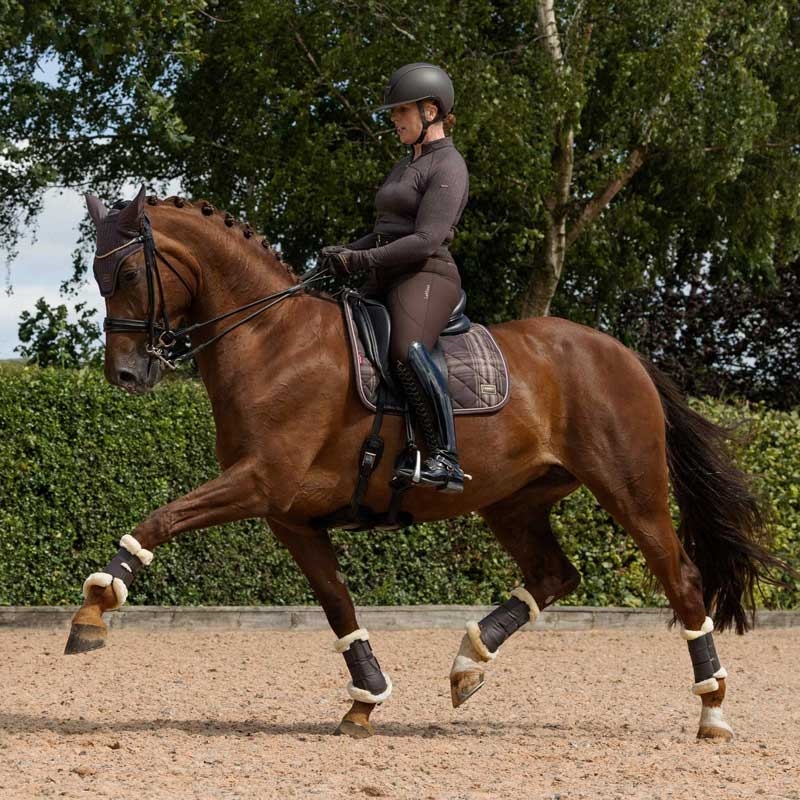 LeMieux Dressage underlag "Heritage Check" - Cocoa